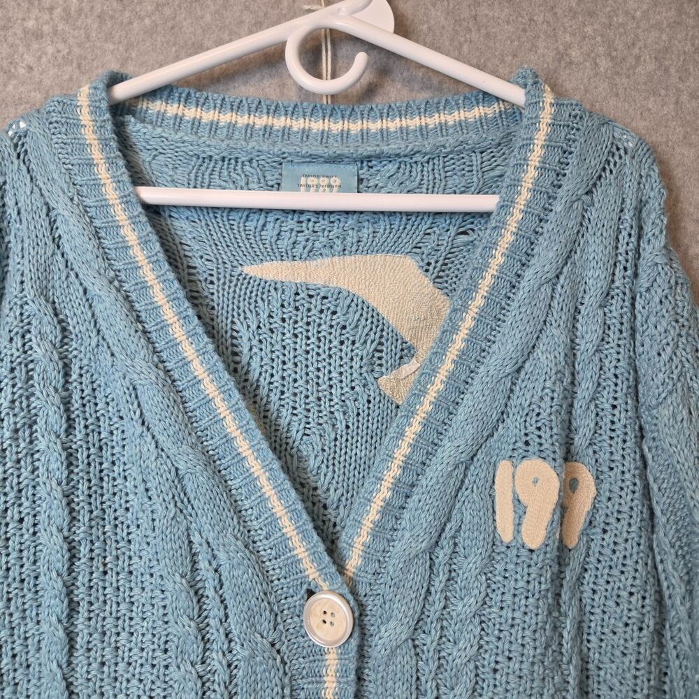 Taylor Swift 1989 Taylor’s Version Blue Cable Knit ButtonUp Cardigan Women's M/L - Picture 3 of 12